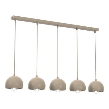 Suspension sur câble SOOL 5xE27/15W/230V beige