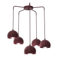 Suspension sur câble SOOL 5xE27/15W/230V bordeaux