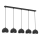 Suspension sur câble SOOL 5xE27/15W/230V, noire