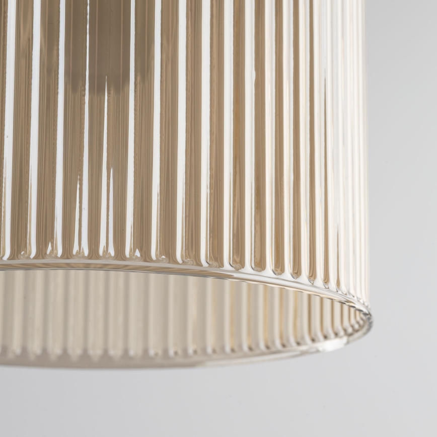 Suspension sur câble SOPHIA 1xE14/10W/230V noir/beige fumé