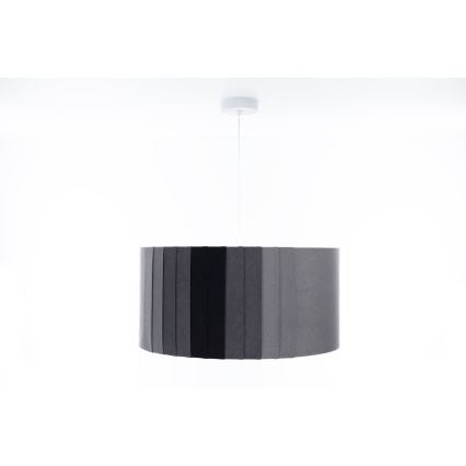 Suspension sur câble STRIPES, 1xE27/60W/230V, Ø 40 cm, gris