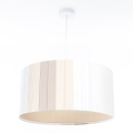Suspension sur câble STRIPES 1xE27/60W/230V Ø 60 cm crème