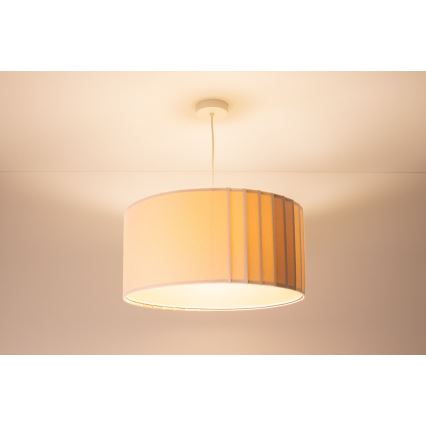 Suspension sur câble STRIPES 1xE27/60W/230V Ø 60 cm crème