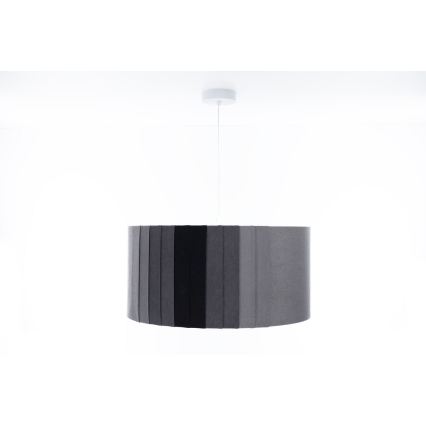 Suspension sur câble STRIPES 1xE27/60W/230V Ø 60 cm grise