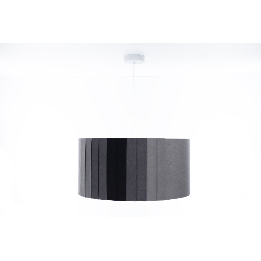 Suspension sur câble STRIPES 1xE27/60W/230V Ø 60 cm grise