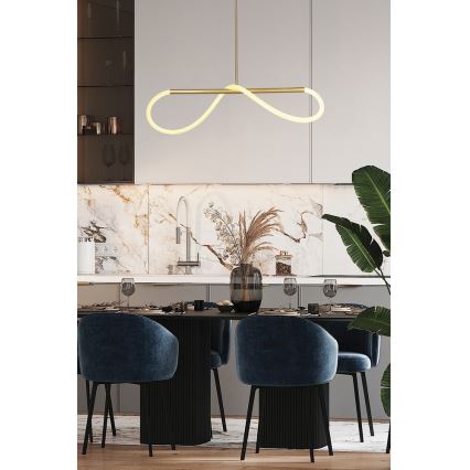 Suspension sur câble SUPREME LED/18W/230V 80 cm dorée