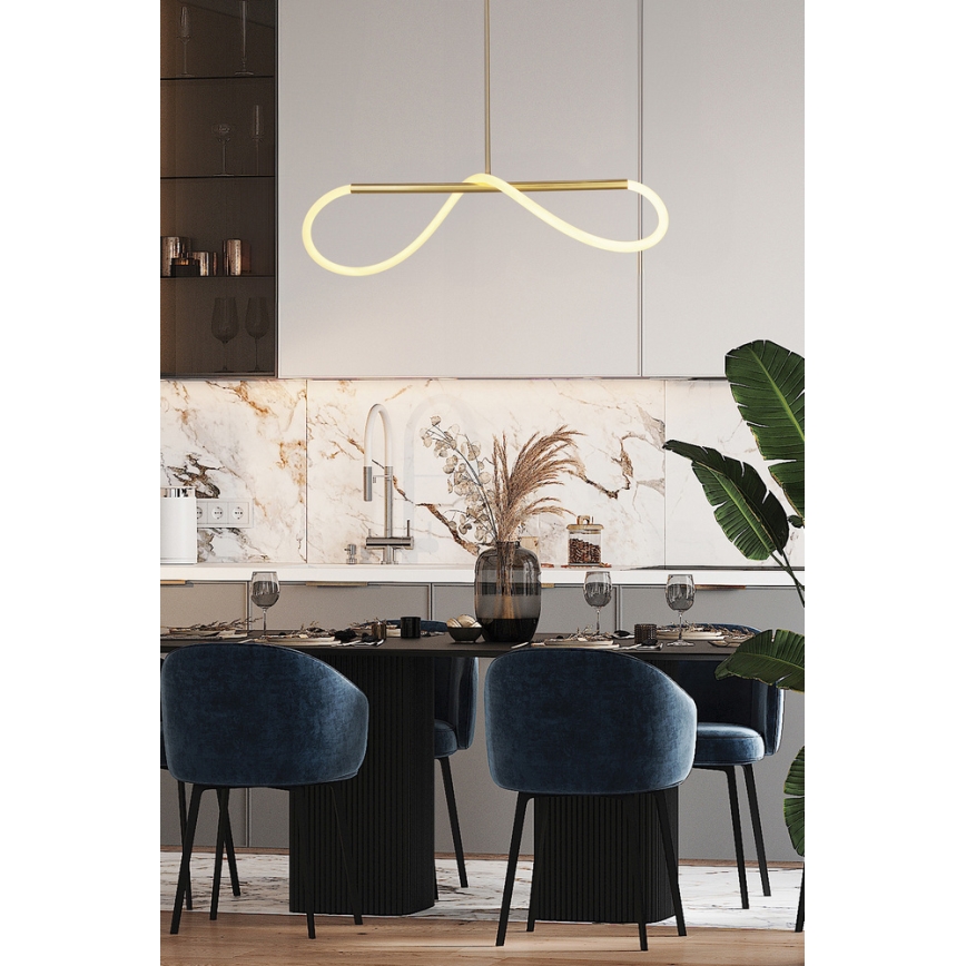 Suspension sur câble SUPREME LED/18W/230V 80 cm dorée