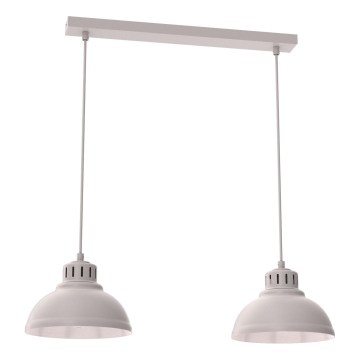 Suspension sur câble SVEN 2xE27/15W/230V crème