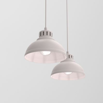 Suspension sur câble SVEN 2xE27/15W/230V crème