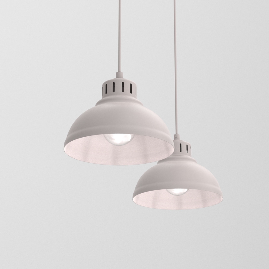 Suspension sur câble SVEN 2xE27/15W/230V crème