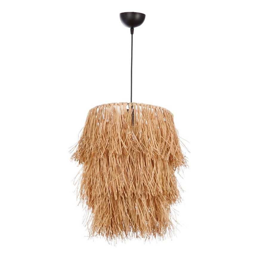 Suspension sur câble TASSEL 1xE27/40W/230V en raphia