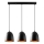 Suspension sur câble TATTOO 3xE27/40W/230V noir