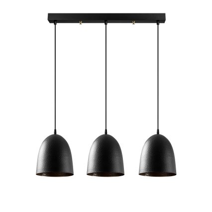 Suspension sur câble TATTOO 3xE27/40W/230V noir