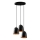 Suspension sur câble TATTOO 3xE27/40W/230V noire