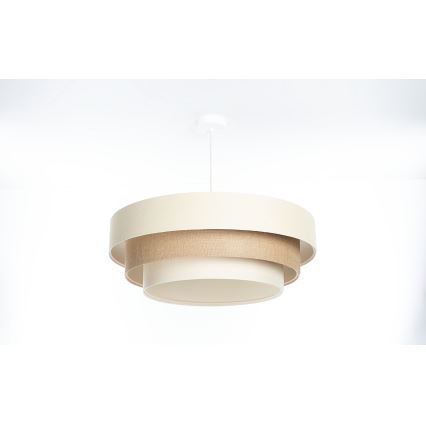 Suspension sur câble TRINITI 1xE27/60W/230V Ø 40 cm crème/beige