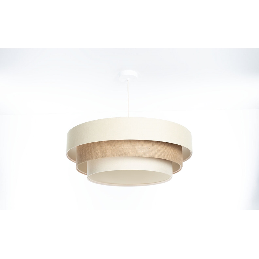 Suspension sur câble TRINITI 1xE27/60W/230V Ø 40 cm crème/beige