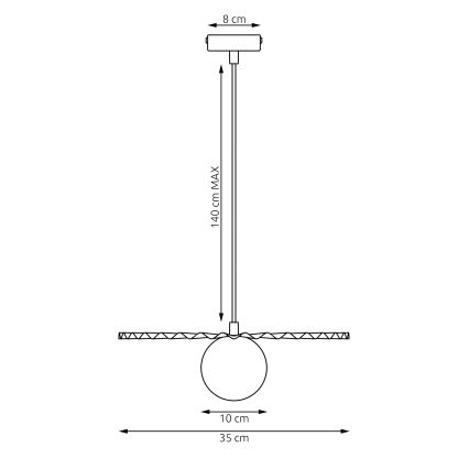 Suspension sur câble UMBRA 1xG9/8W/230V blanche