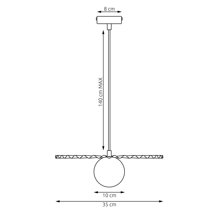 Suspension sur câble UMBRA 1xG9/8W/230V blanche