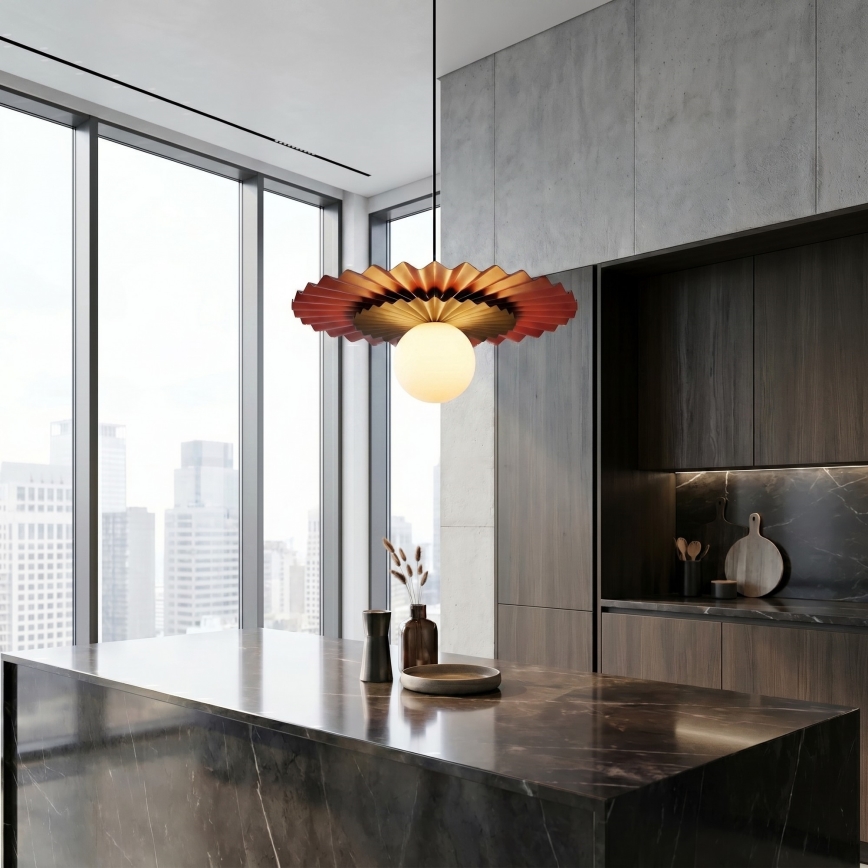 Suspension sur câble UMBRA 1xG9/8W/230V noir/orange