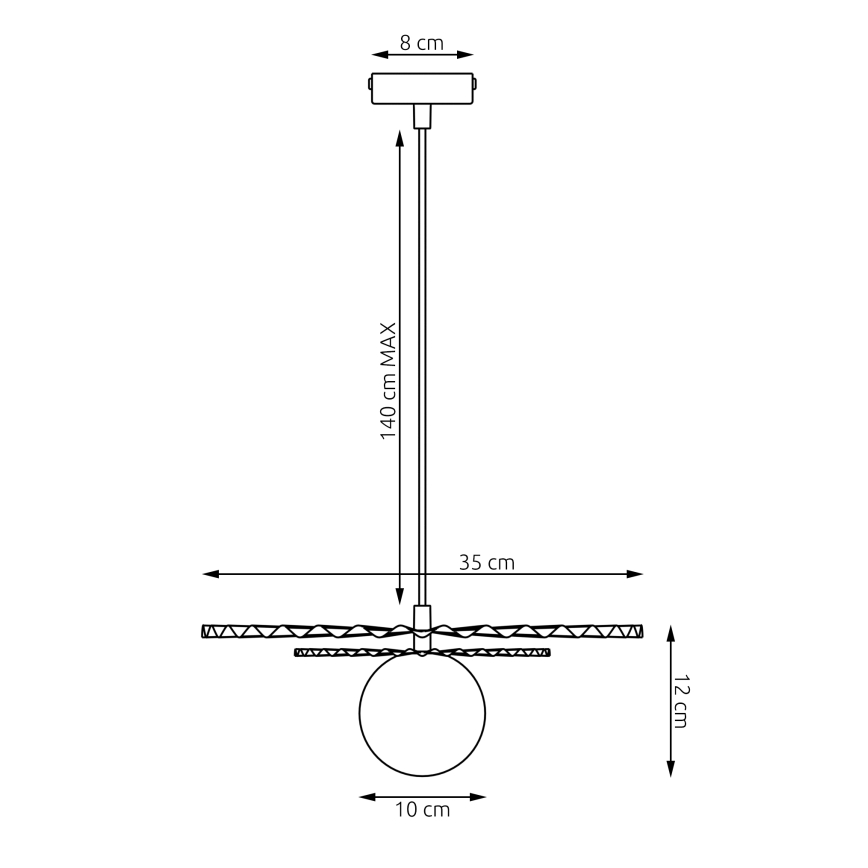 Suspension sur câble UMBRA 1xG9/8W/230V noir/orange