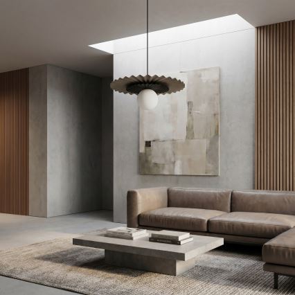 Suspension sur câble UMBRA 1xG9/8W/230V noire/beige