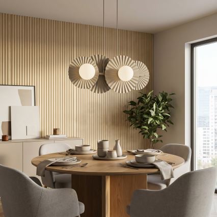 Suspension sur câble UMBRA 4xG9/8W/230V beige