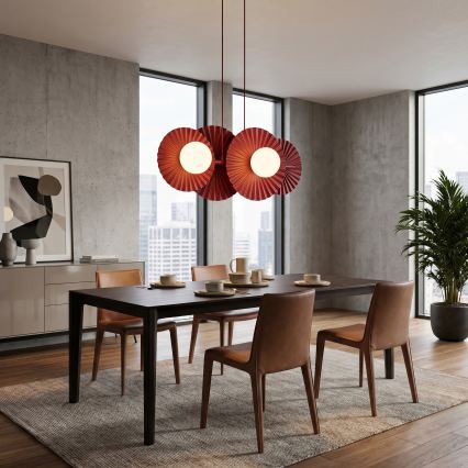 Suspension sur câble UMBRA 4xG9/8W/230V rouge