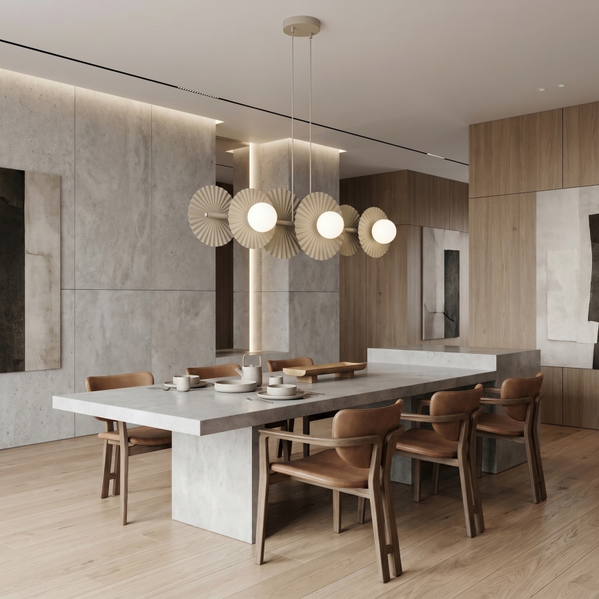Suspension sur câble UMBRA 6xG9/8W/230V beige