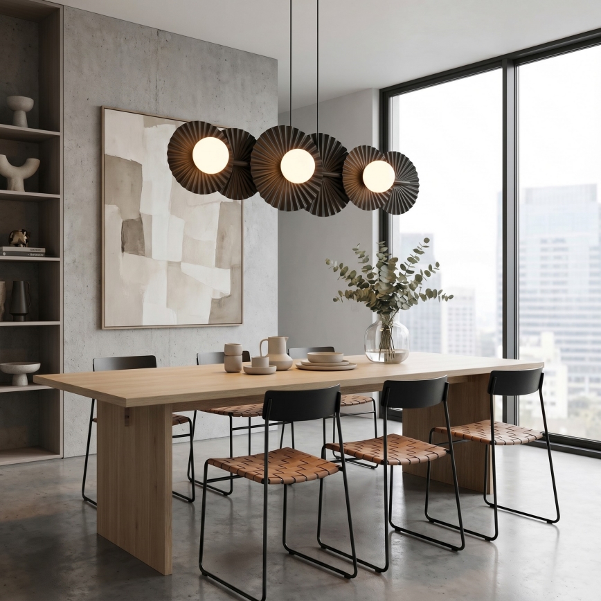 Suspension sur câble UMBRA 6xG9/8W/230V noire