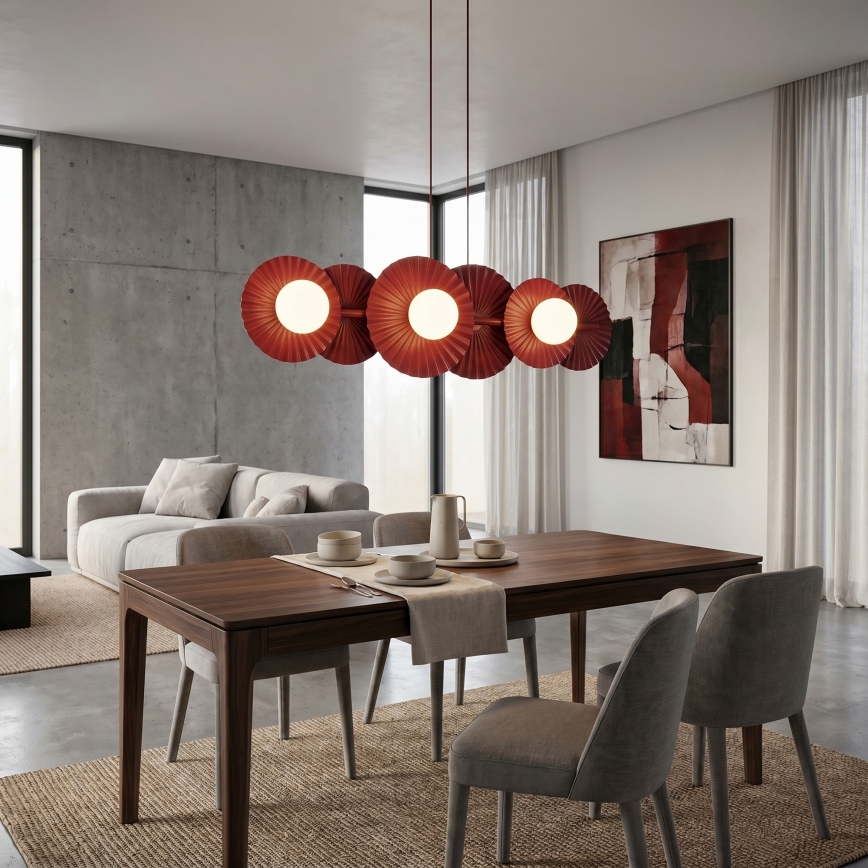 Suspension sur câble UMBRA 6xG9/8W/230V rouge
