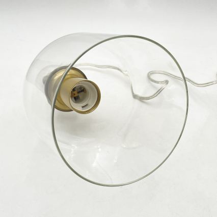 Suspension sur câble VELARE 1xE27/15W/230V, finition dorée/verre transparent