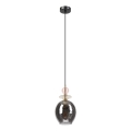 Suspension sur câble VELLO 1xE27/15W/230V noir/rose poudré/beige/noir