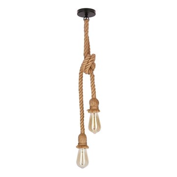 Suspension sur câble VIDEA 2xE27/40W/230V marron