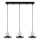 Suspension sur câble YILDO 3xE27/40W/230V blanche/noire
