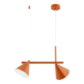 Suspension sur câble ZELTA 2xE27/15W/230V orange