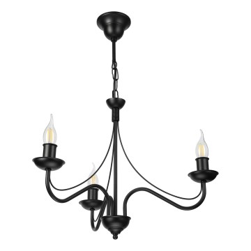 Suspension sur chaîne ANTON 3xE14/15W/230V noire