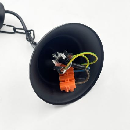 Suspension sur chaîne ANTON 3xE14/15W/230V noire