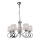 Suspension sur chaîne ARNIKA 5xE14/40W/230V chrome mat/blanc