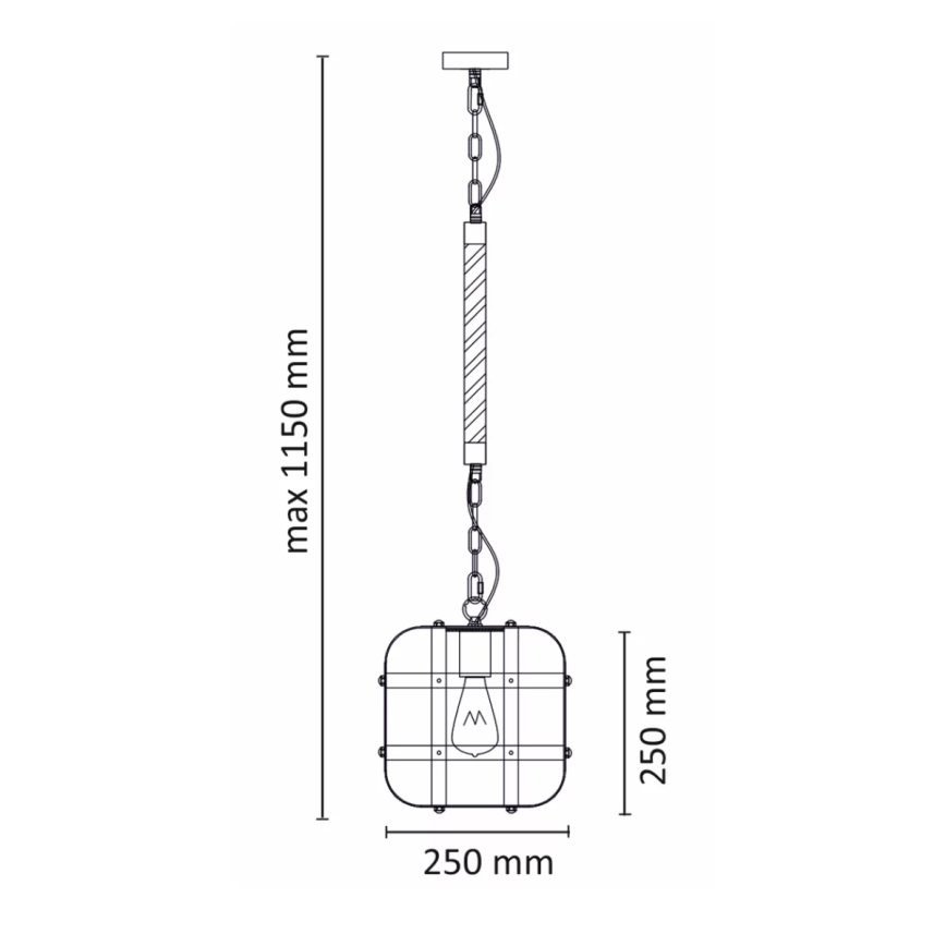 Suspension sur chaîne KLATKA 1xE27 / 10W / 230V