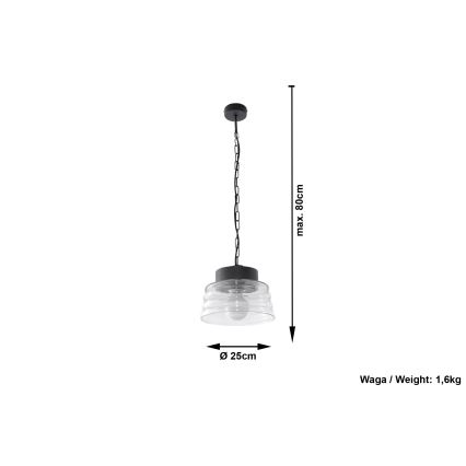 Suspension sur chaîne MARINA 1xE27/60W/230V