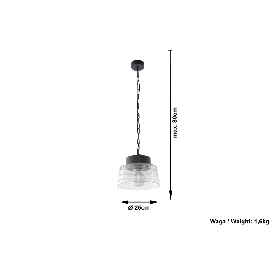 Suspension sur chaîne MARINA 1xE27/60W/230V