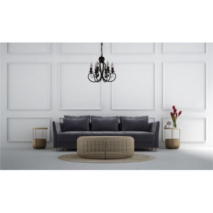 Suspension sur chaîne VINCENT 6xE14/40W/230V