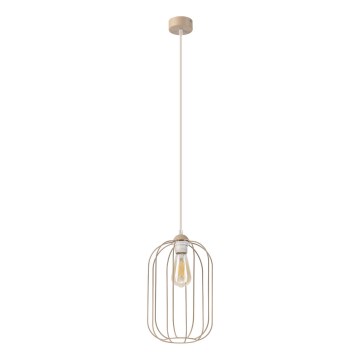 Suspension sur cordon DESTELLO 1xE27/15W/230V Ø 21 cm beige