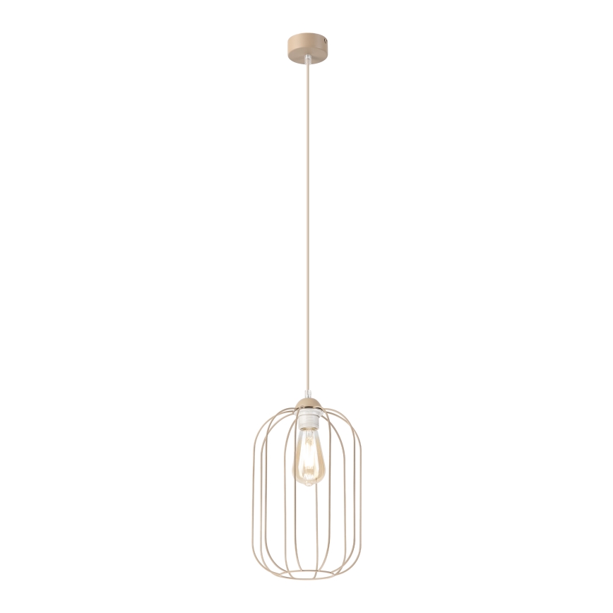 Suspension sur cordon DESTELLO 1xE27/15W/230V Ø 21 cm beige