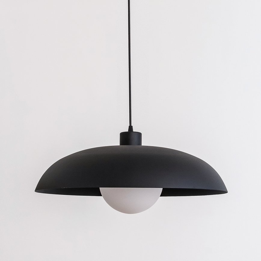 Suspension sur cordon ECLIPSE 1x E27 / 15 W / 230 V noire