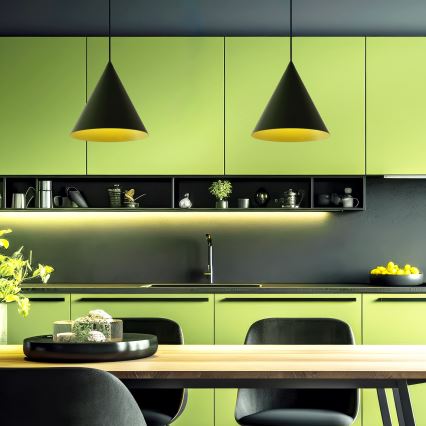 Suspension sur cordon ETNA II 1xE27/15W/230V Ø 25 cm, verte