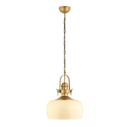 Suspension sur cordon MONZA 1xE27/40W/230V Ø 30 cm crème/bronze