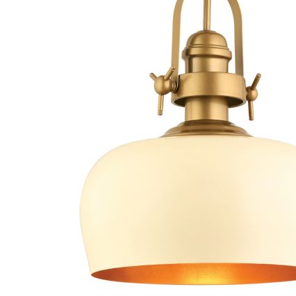 Suspension sur cordon MONZA 1xE27/40W/230V Ø 30 cm crème/bronze