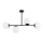 Suspension sur tige GLORIS 4xE14/10W/230V noire