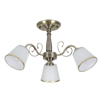 Suspension sur tige LOSANNA 3xE14/40W/230V laiton